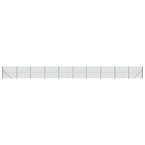Ogrodzenie z siatki, ze stopami słupków, zielone, 1,8x25 m Ogrodzenie z siatki, ze stopami słupków, zielone, 1,8x25 m