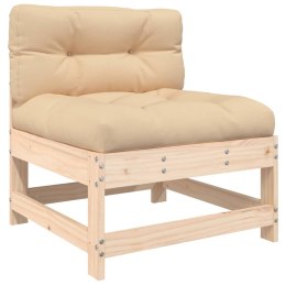 Siedzisko środkowe z poduszkami, lite drewno sosnowe