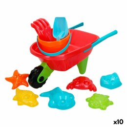 Zestaw zabawek plażowych Colorbaby Taczka polipropylen (10 Sztuk)