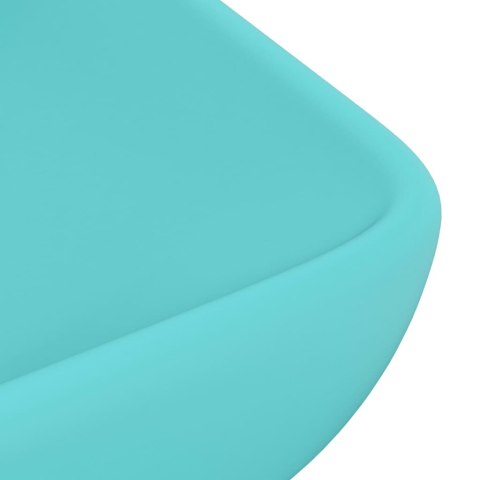 Umywalka prostokątna, matowa jasnozielona, 71x38 cm, ceramika