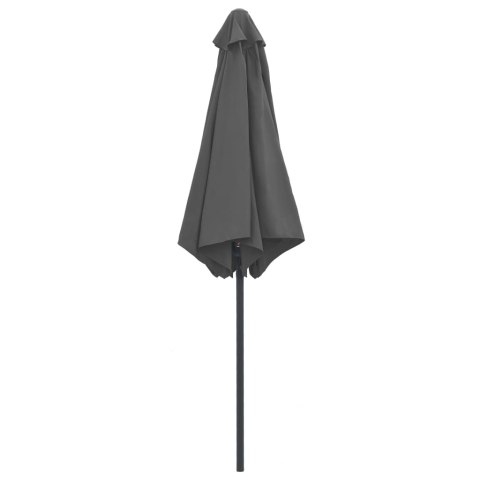 Parasol ogrodowy na słupku aluminiowym, 270x246 cm, antracytowy