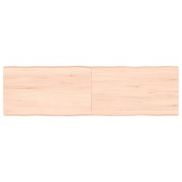 Blat stołu, 140x40x6 cm, surowy, lity dąb z naturalną krawędzią