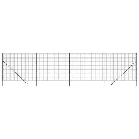 Ogrodzenie z siatki drucianej, antracytowe, 1,4x10 m