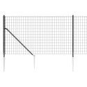 Ogrodzenie z siatki, z kotwami, antracytowe, 1,1x25 m