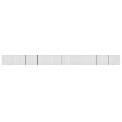 Ogrodzenie z siatki, z kotwami, antracytowe, 1,6x25 m