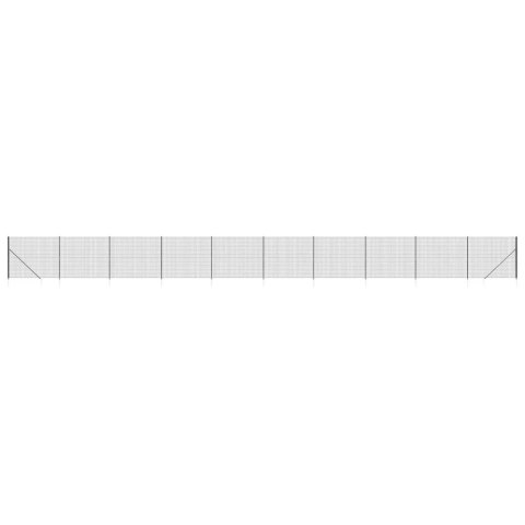 Ogrodzenie z siatki, z kotwami, antracytowe, 2,2x25 m