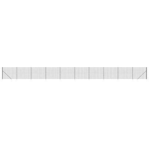 Ogrodzenie z siatki, z kotwami, antracytowe, 2x25 m