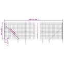 Ogrodzenie z siatki, z kotwami, zielone, 2,2x25 m