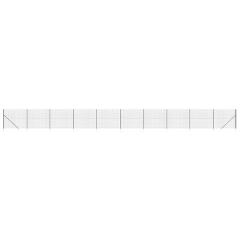 Ogrodzenie z siatki, z kotwami, antracytowe, 1,6x25 m
