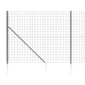 Ogrodzenie z siatki, z kotwami, antracytowe, 2,2x25 m