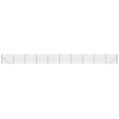 Ogrodzenie z siatki, z kotwami, antracytowe, 2x25 m