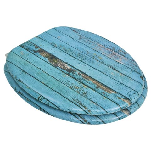 Deska klozetowa, 2 szt., MDF z nadrukiem starego drewna