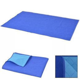 Koc piknikowy niebieski i błękitny, 150x200 cm