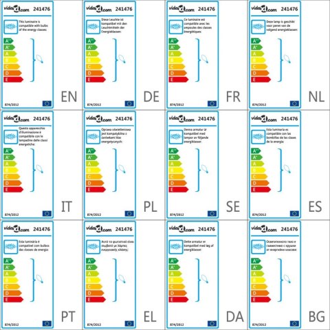 Lampa sufitowa na 5 żarówek E14, biało-przezroczysta