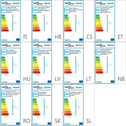 Lampa sufitowa na 5 żarówek E14, biało-przezroczysta