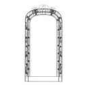 Pergola ogrodowa, czarna, 116x45x240 cm, stalowy