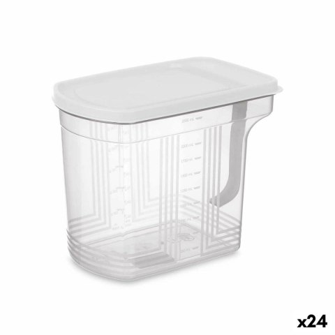 Organizer do lodówki Szary Przezroczysty Plastikowy 2,5 L 20,5 x 17 x 13 cm (24 Sztuk)