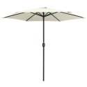 Parasol ogrodowy na słupku aluminiowym, 270x246 cm, biały