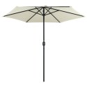 Parasol ogrodowy na słupku aluminiowym, 270x246 cm, biały