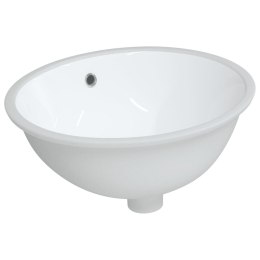 Umywalka, biała, 47x39x21 cm, owalna, ceramiczna