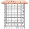 Ławka ogrodowa, gabion, 100x70x72 cm, lite drewno daglezjowe