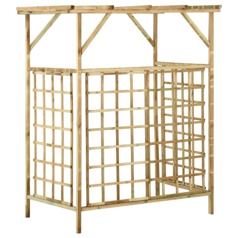 Pergola na dwa kosze na śmieci, impregnowane drewno sosnowe Pergola na dwa kosze na śmieci, impregnowane drewno sosnowe
