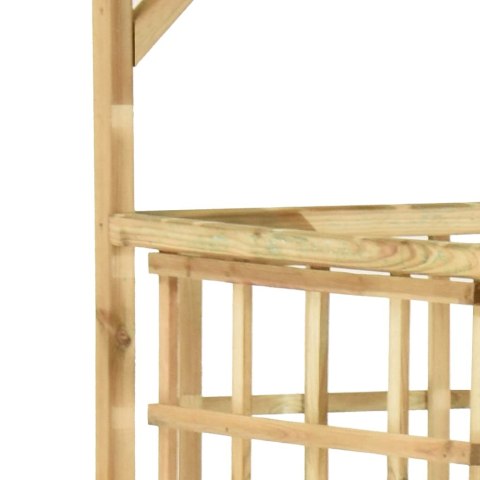 Pergola na dwa kosze na śmieci, impregnowane drewno sosnowe Pergola na dwa kosze na śmieci, impregnowane drewno sosnowe