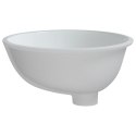 Umywalka, biała, 37x31x17,5 cm, owalna, ceramiczna