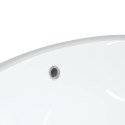 Umywalka, biała, 37x31x17,5 cm, owalna, ceramiczna