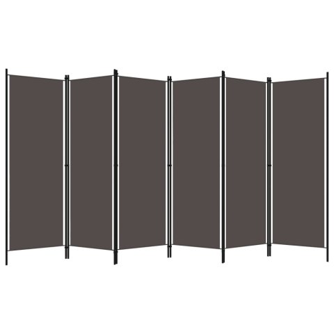 Parawan 6-panelowy, antracytowy, 300 x 180 cm
