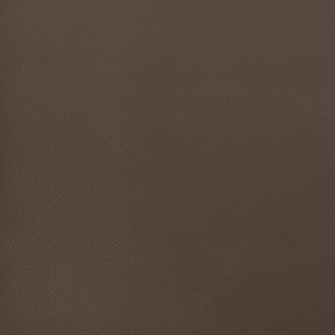 Łóżko kontynentalne, brązowe, 140x190 cm, obite sztuczną skórą