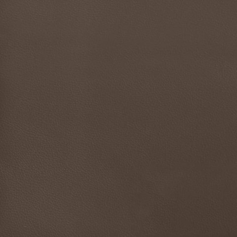 Łóżko kontynentalne, brązowe, 140x200 cm, obite sztuczną skórą