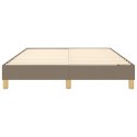 Łóżko kontynentalne, kolor taupe, obite tkaniną, 140x190 cm