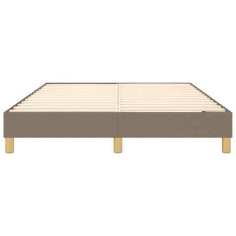Łóżko kontynentalne, kolor taupe, obite tkaniną, 140x190 cm