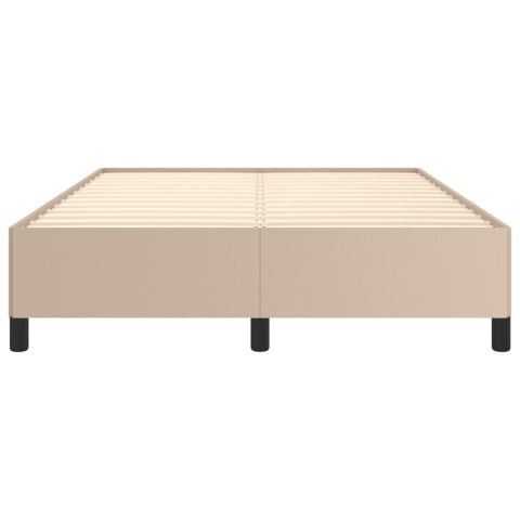 Rama łóżka, cappuccino, 140x190 cm, obita sztuczną skórą
