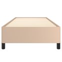 Rama łóżka, cappuccino, 90x190 cm, obita sztuczną skórą