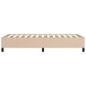 Rama łóżka, cappuccino, 90x190 cm, obita sztuczną skórą