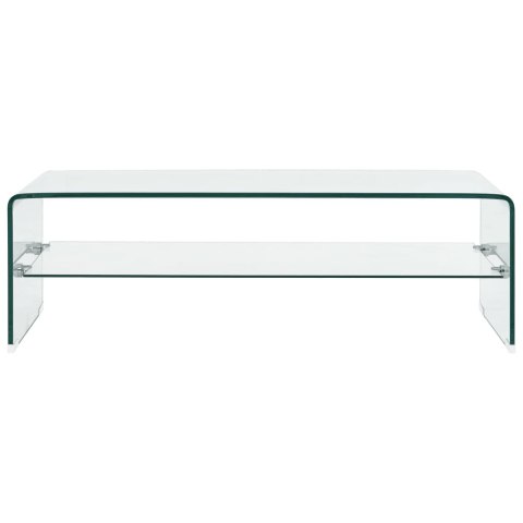 Stolik kawowy, przezroczysty, 98 x 45 x 31 cm, szkło hartowane