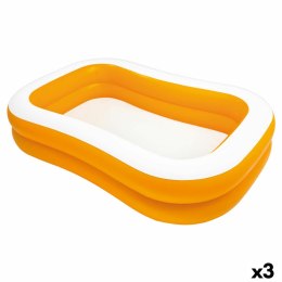 Nadmuchiwany basen Intex Mandarin Pomarańczowy 600 L 229 x 48 x 152 cm (3 Sztuk)