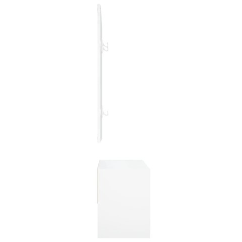 Zestaw mebli do przedpokoju, biały, materiał drewnopochodny