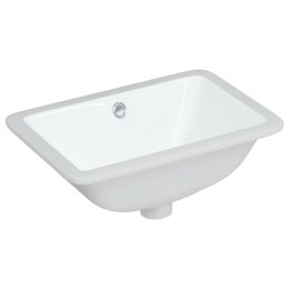 Umywalka, biała, 41,5x26x18,5 cm, prostokątna, ceramiczna