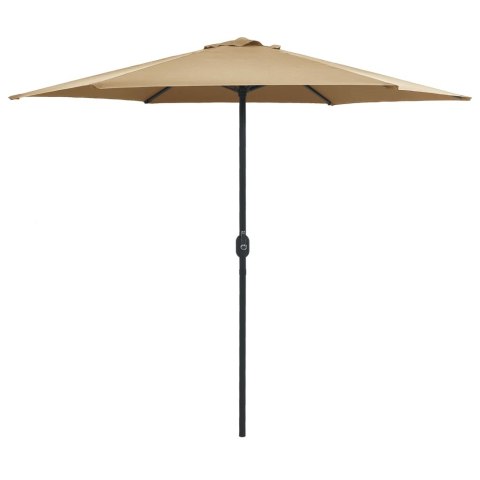 Parasol ogrodowy na słupku aluminiowym, 270x246 cm, taupe