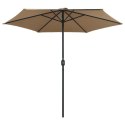 Parasol ogrodowy na słupku aluminiowym, 270x246 cm, taupe