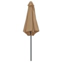 Parasol ogrodowy na słupku aluminiowym, 270x246 cm, taupe