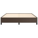 Rama łóżka, brązowe, 180x200 cm, obite sztuczną skórą