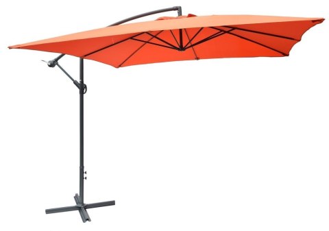 Parasol ogrodowy prostokątny na wysięgniku terakota 270 x 270 cm