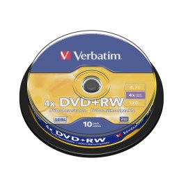 DVD-RW Verbatim 10 Sztuk Czarny 4,7 GB 4x (10 Sztuk)