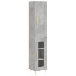Wysoka szafka, szarość betonu, 34,5x34x180 cm