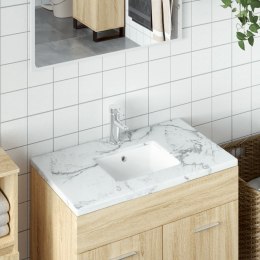 Umywalka, biała, 39x30x18,5 cm, prostokątna, ceramiczna