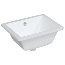 Umywalka, biała, 39x30x18,5 cm, prostokątna, ceramiczna